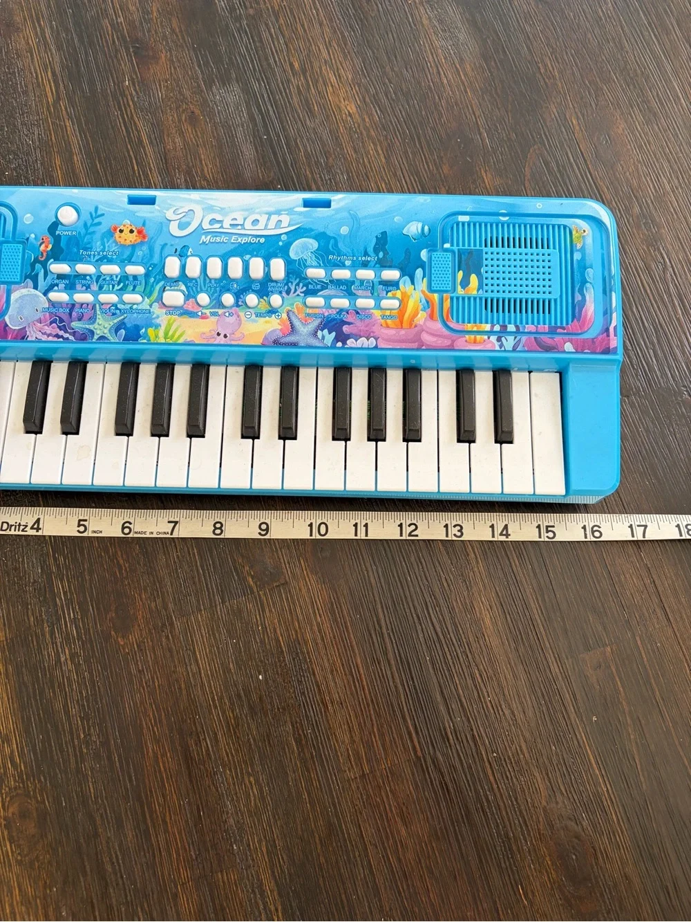 Ocean-Themed Kids Keyboard Piano - Blue